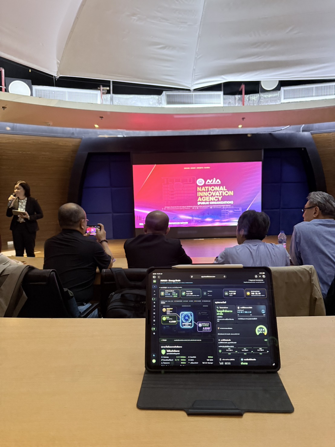 ภาพ Lowell AI Core Dashboard ในกิจกรรมแลกเปลี่ยนกับคณะ Executive MBA จาก National Central University
